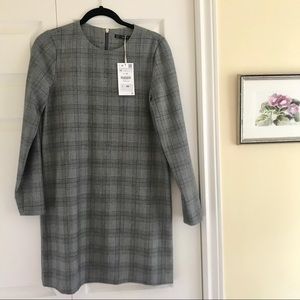 ZARA long sleeve plaid dress